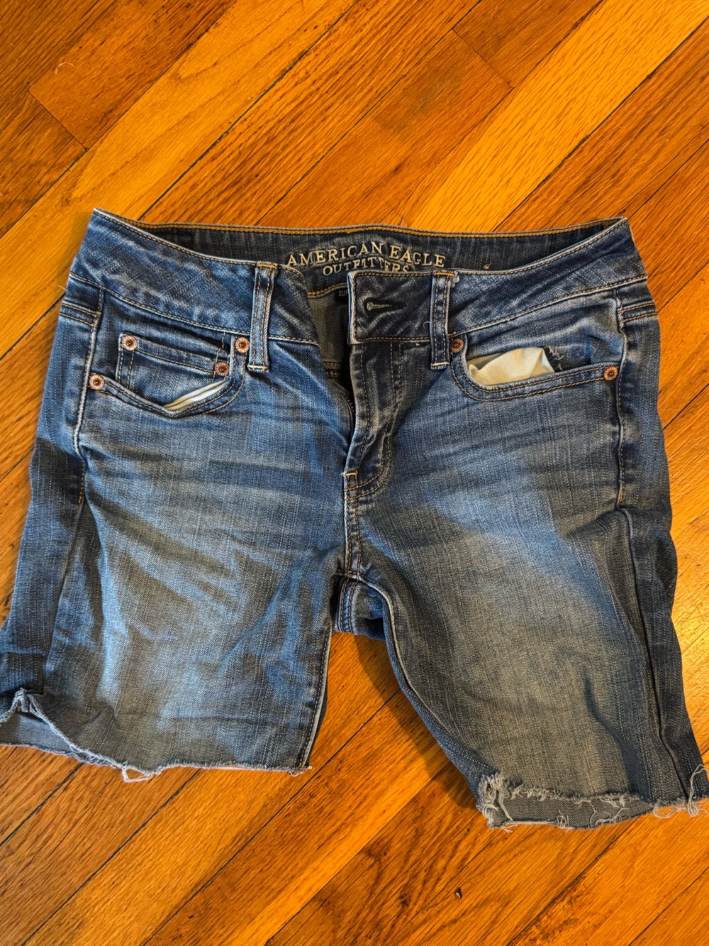 American Eagle Outfitters Women’s Blue Denim Cutoff Shorts